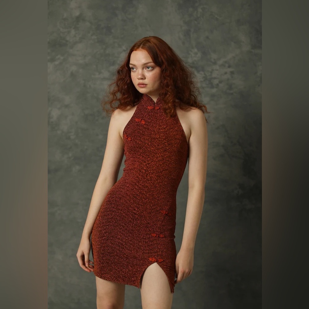 Sau Lee Denise Dress in Copper